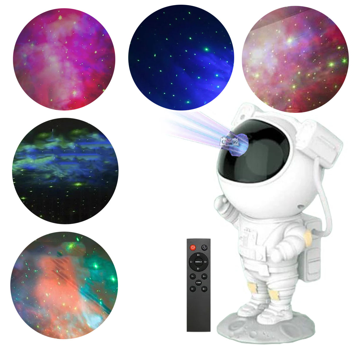 Miniatura 4 de Lampara Astronauta Proyector De Galaxia